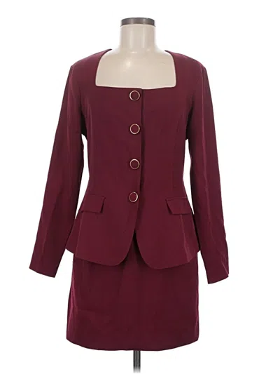 Pre-owned Alexia Admor Casual Dress In Burgundy