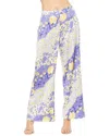 Alexia Admor Women's Cerise Floral Wide Leg Pants