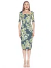 Alexia Admor Freya Sheath Midi Dress In Green