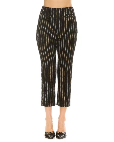 Alexia Admor Clio Stripe Crop Tapered Leg Pants In Black Pinstripe