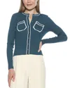 Alexia Admor Clover Ribbed Knit Button Down Cardigan
