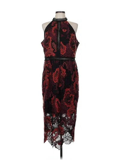 Pre-owned Alexia Admor Cocktail Dress In Burgundy