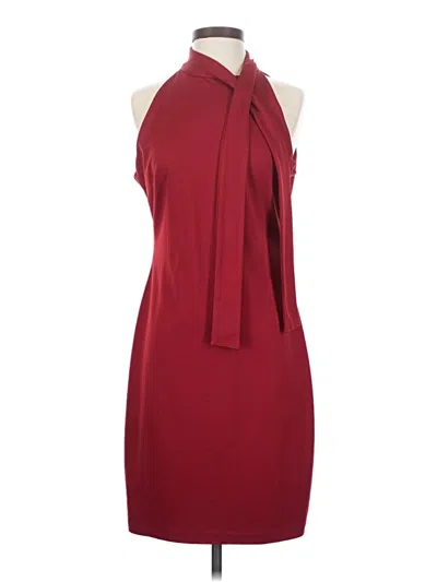Pre-owned Alexia Admor Cocktail Dress In Burgundy