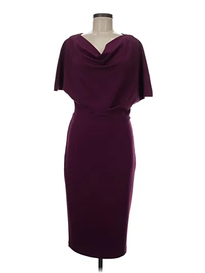 Pre-owned Alexia Admor Cocktail Dress In Burgundy