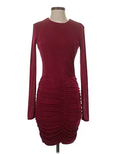 Pre-owned Alexia Admor Cocktail Dress In Burgundy