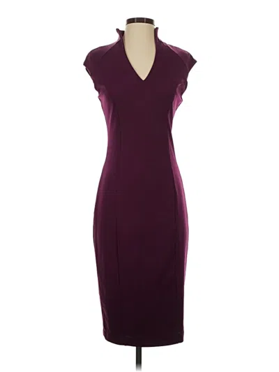 Pre-owned Alexia Admor Cocktail Dress In Burgundy