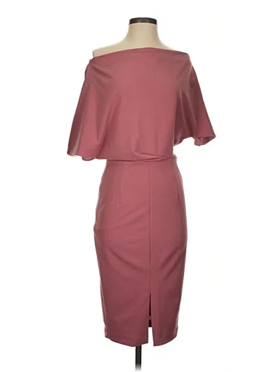 Pre-owned Alexia Admor Cocktail Dress In Burgundy