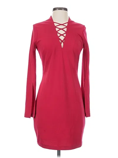 Pre-owned Alexia Admor Cocktail Dress In Burgundy