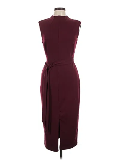 Pre-owned Alexia Admor Cocktail Dress In Burgundy