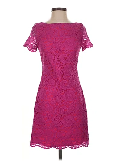 Pre-owned Alexia Admor Cocktail Dress In Burgundy