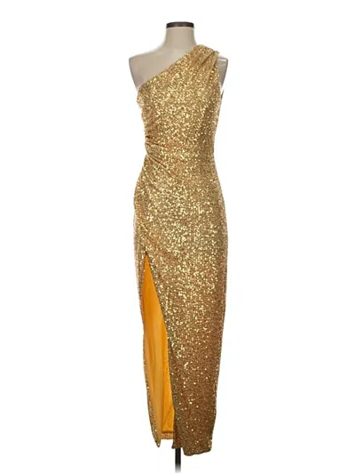 Pre-owned Alexia Admor Cocktail Dress In Gold