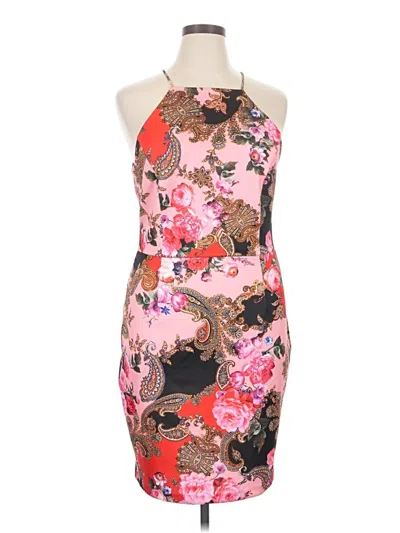 Pre-owned Alexia Admor Cocktail Dress In Pink