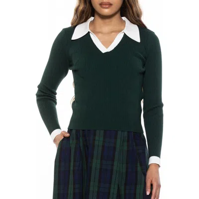 ALEXIA ADMOR ALEXIA ADMOR COLLAR KNIT TOP