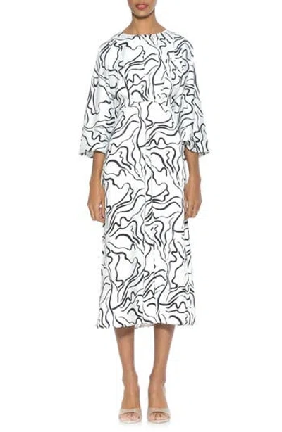 Alexia Admor Constance Fit & Flare Dress In Black/white Modern