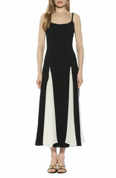 Alexia Admor Corvin Colorblock Godet Maxi Dress In Black