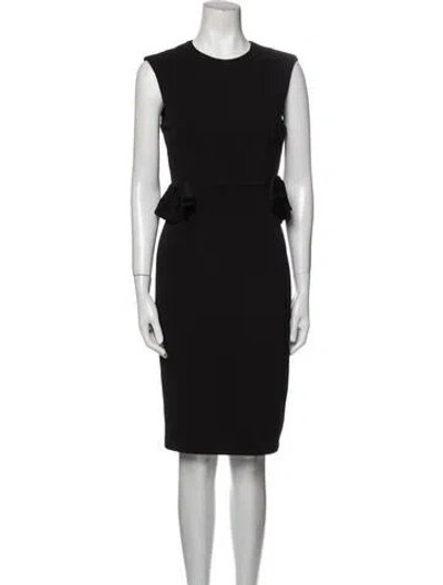 Pre-owned Alexia Admor Crew Neck Knee-length Dress In Black