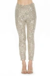 Alexia Admor Daena Sequin Leggings In Silver