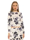 Alexia Admor Dahlia Boat Neck Top In Blue