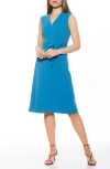 Alexia Admor Dane Tie Waist Midi Dress In Lapis