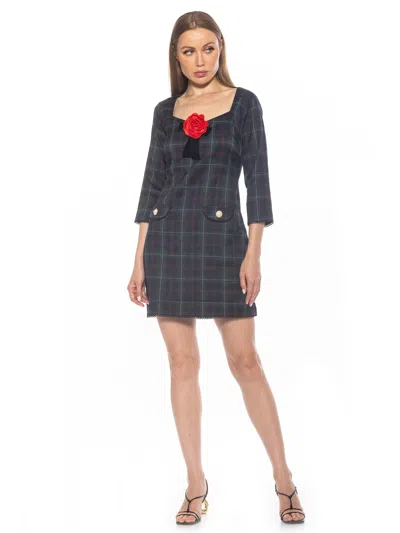 ALEXIA ADMOR DELANEY PLAID DRESS