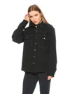 Alexia Admor Della Classic Western Button Down Shirt Jacket In Blue