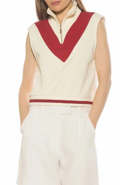 Alexia Admor Denise Collared Top In Neutral