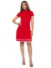 Alexia Admor Women's Devika Ribbed & Pleated Mini Dress In Red