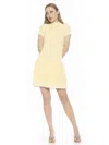 Alexia Admor Devika Pleated Knit Dress In Yellow