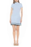 Alexia Admor Devika Pleated Knit Dress In Halogen Blue
