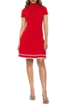 Alexia Admor Women's Devika Ribbed & Pleated Mini Dress In Red
