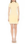 Alexia Admor Devika Pleated Knit Dress In Yellow