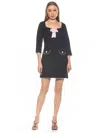 Alexia Admor Dianys Tweed Shift Mindress In Black