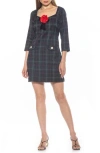 Alexia Admor Dianys Plaid Shift Minidress In Green Plaid