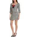 Alexia Admor Dianys Tweed Shift Mindress In Black