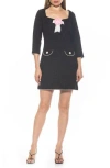 Alexia Admor Dianys Tweed Shift Mindress In Black
