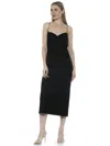 Alexia Admor Dionee Draped Cowl Neck Midi Dress In Black