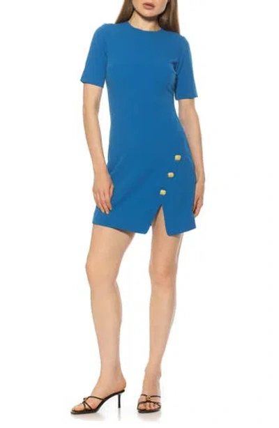 Alexia Admor Dream Short Sleeve Sheath Dress In Blue