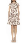 Alexia Admor Drop Waist Dress In Burgundy Floral