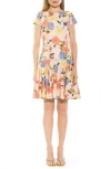 Alexia Admor Drop Waist Dress In Sand Floral