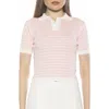 Alexia Admor Elani Knit Polo In Pink