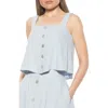 Alexia Admor Elena Trapeze Tank In Light Blue