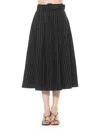 Shop Alexia Admor Eline Stripe Skirt In Black