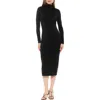 Alexia Admor Elio Draped Bodice Midi Sheath Dress In Black