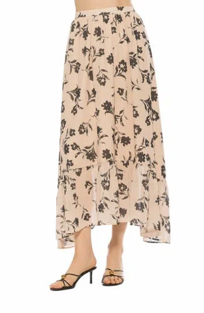 Alexia Admor Ella Floral Maxi Skirt In White