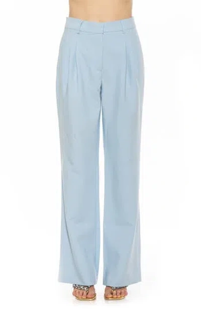 Alexia Admor Ellie Pleated Wide Leg Pants In Halogen Blue