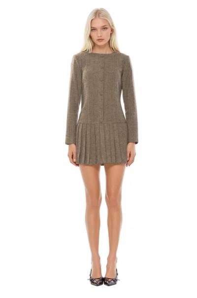 Alexia Admor Ellis Tweed Dress In Gray