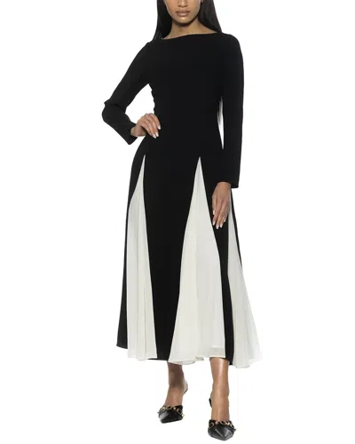 Alexia Admor Elodie Floral Long Sleeve Maxi Dress In Black