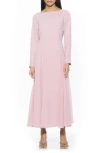 Alexia Admor Elodie Floral Long Sleeve Maxi Dress In Blush