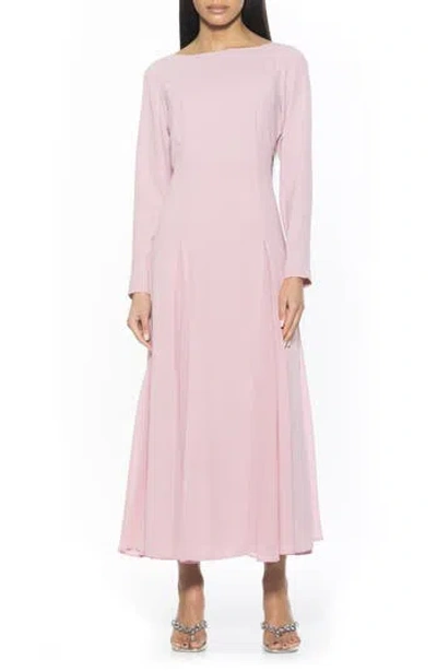 Alexia Admor Elodie Floral Long Sleeve Maxi Dress In Blush