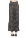 Alexia Admor Plaid Wide Leg Pants In Yellow